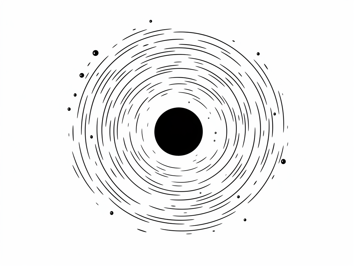 Astronomical Black Hole Coloring - Coloring Page