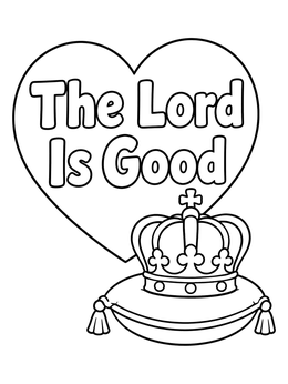 Free printable Royal Crown And Good Heart coloring page