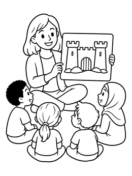 Free printable Sunday School Lesson On Fortress coloring page