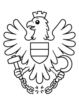 Free printable Cute Austrian Coat Of Arms Eagle coloring page