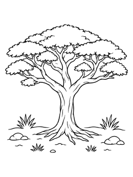Free printable Tree Of Life In The Desert coloring page