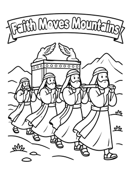 Free printable Priests Carrying The Ark Of The Covenant coloring page