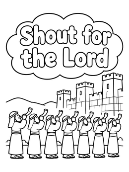 Free printable Seven Priests At Jericho Walls coloring page