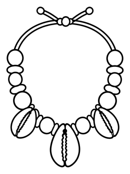 Free printable Beaded Cowrie Shell Necklace coloring page