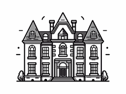 Luxury Home Coloring Page For Adults - Coloring Page