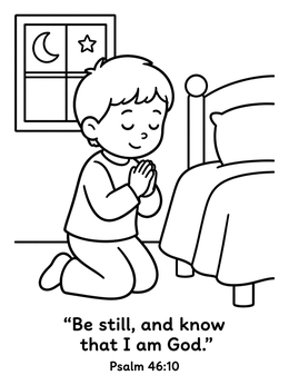 Free printable Bedtime Prayer With Bible Verse coloring page