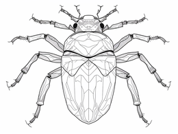 Printable Beetle For Coloring Fun - Coloring Page