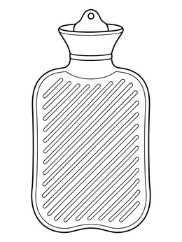 A ribbed rubber hot water bottle on this being sick coloring page.