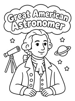 Free printable Benjamin Banneker Great American Astronomer coloring page