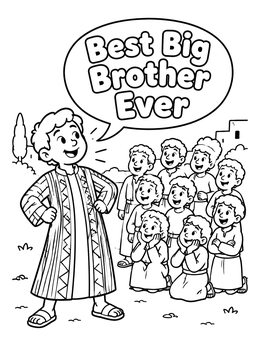 Free printable Best Big Brother Ever With Younger Siblings coloring page