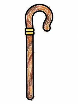 Using Crook Simple Shepherd Crook – Bible Coloring Page