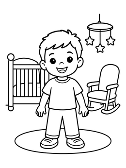 Free printable Big Brother In The Nursery coloring page