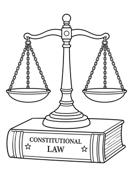 Free printable Scales Of Justice On Law Book coloring page