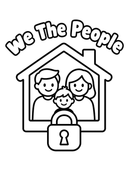Free printable Family Home Protection Symbol coloring page