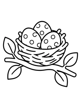 Bird Nest Coloring Book cover page