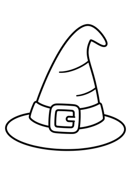 Free printable Simple Pointed Witch Hat coloring page