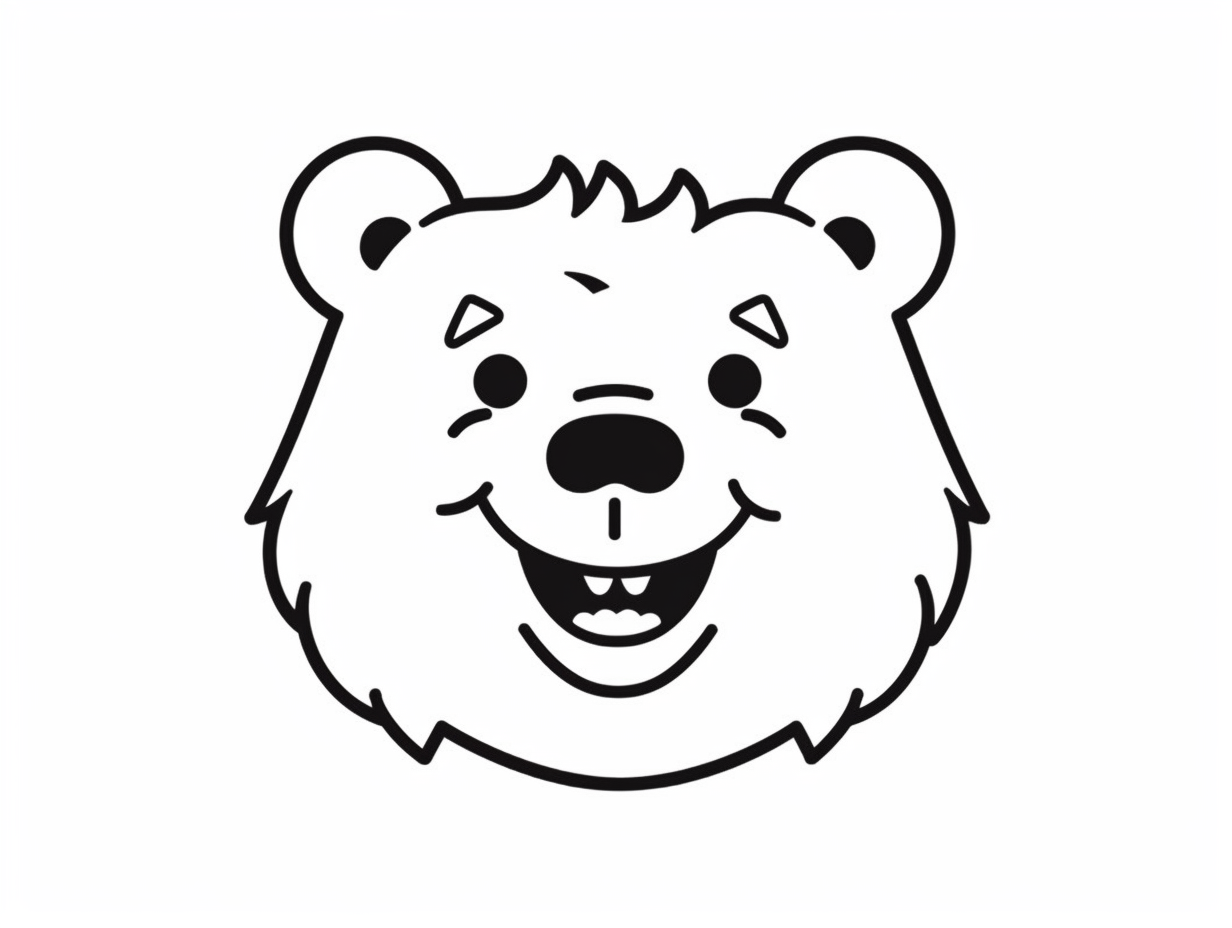 Black Bear Coloring Page For Download - Coloring Page