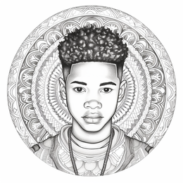 Joyful Black Boy Coloring Page - Coloring Page