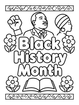 Free printable Black History Month Celebration Banner coloring page