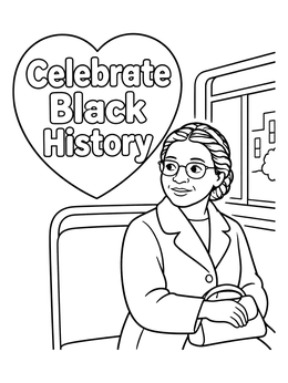 Free printable Rosa Parks On The Bus coloring page