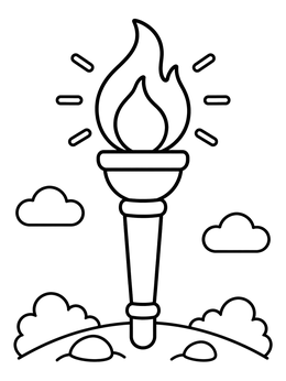 Free printable Shining Torch Of Hope coloring page