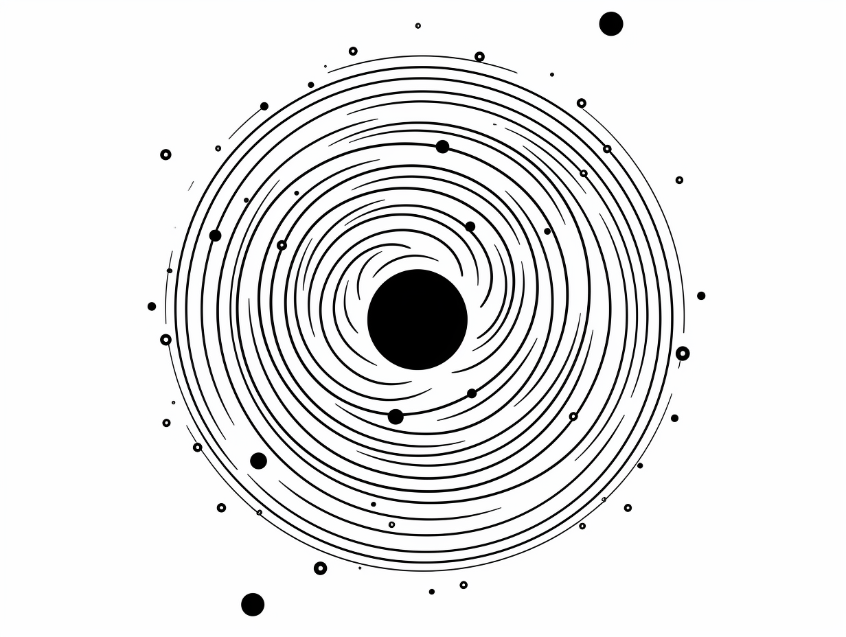 Black Hole Picture To Color - Coloring Page