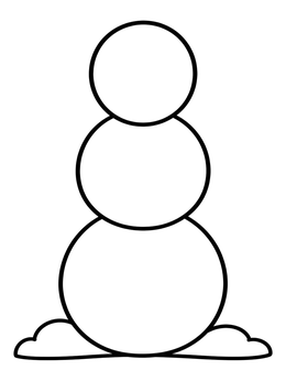 Free printable Blank Snowman Template For Kids coloring page