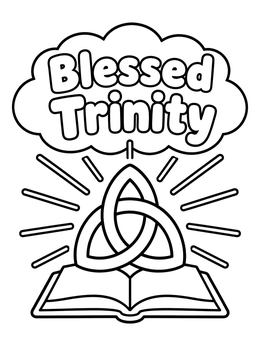 Free printable Blessed Trinity Knot And Bible coloring page