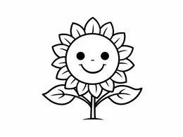 Cheerful Little Sunflower With Big Smile
