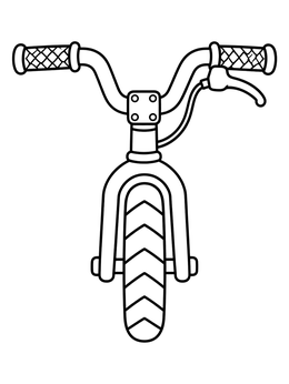 Free printable Bmx Bike Handlebars And Front Wheel coloring page