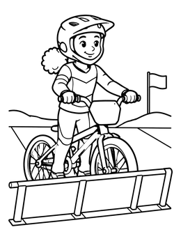 Free printable Bmx Racer At The Starting Gate coloring page