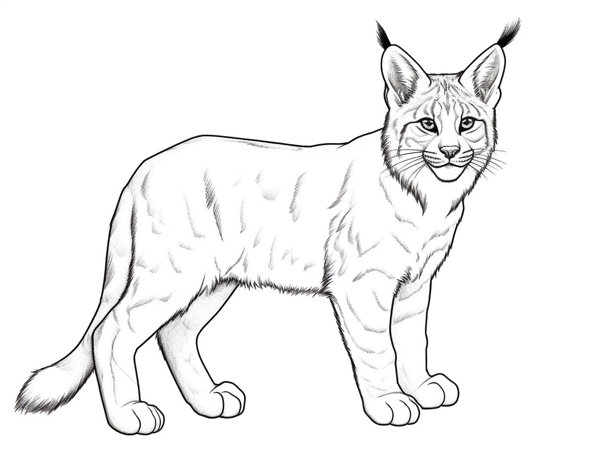 Bobcat Picture For Coloring Fun - Coloring Page