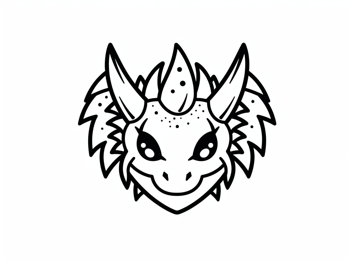 Bold Dragon Art - Coloring Page