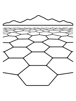 Free printable Salar De Uyuni Salt Flats coloring page