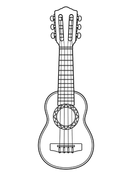 Free printable Traditional Bolivian Charango Instrument coloring page