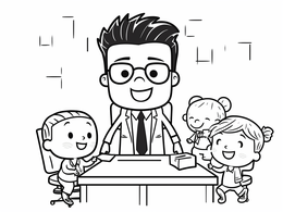 Free printable Boss's Day Coloring Page coloring page