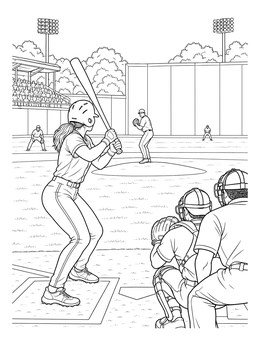 Free printable Baseball Batter At Fenway Park coloring page