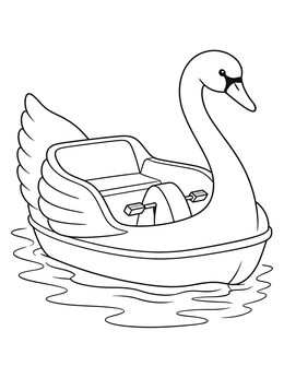 Free printable Boston Public Garden Swan Boat coloring page