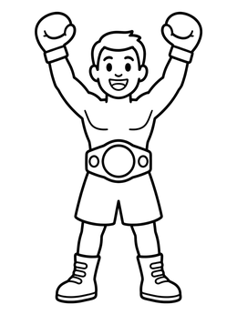 Free printable Victorious Champion Boxer coloring page