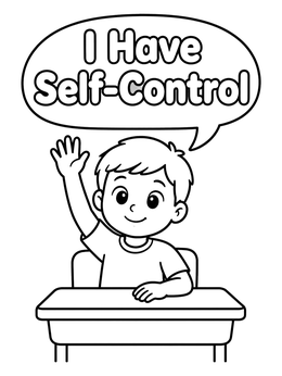 Free printable Boy Raising Hand In Class coloring page