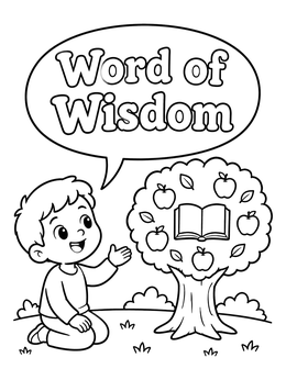 Free printable Boy By The Tree Of Wisdom coloring page