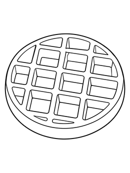 Free printable Crisp Round Grid Waffle coloring page