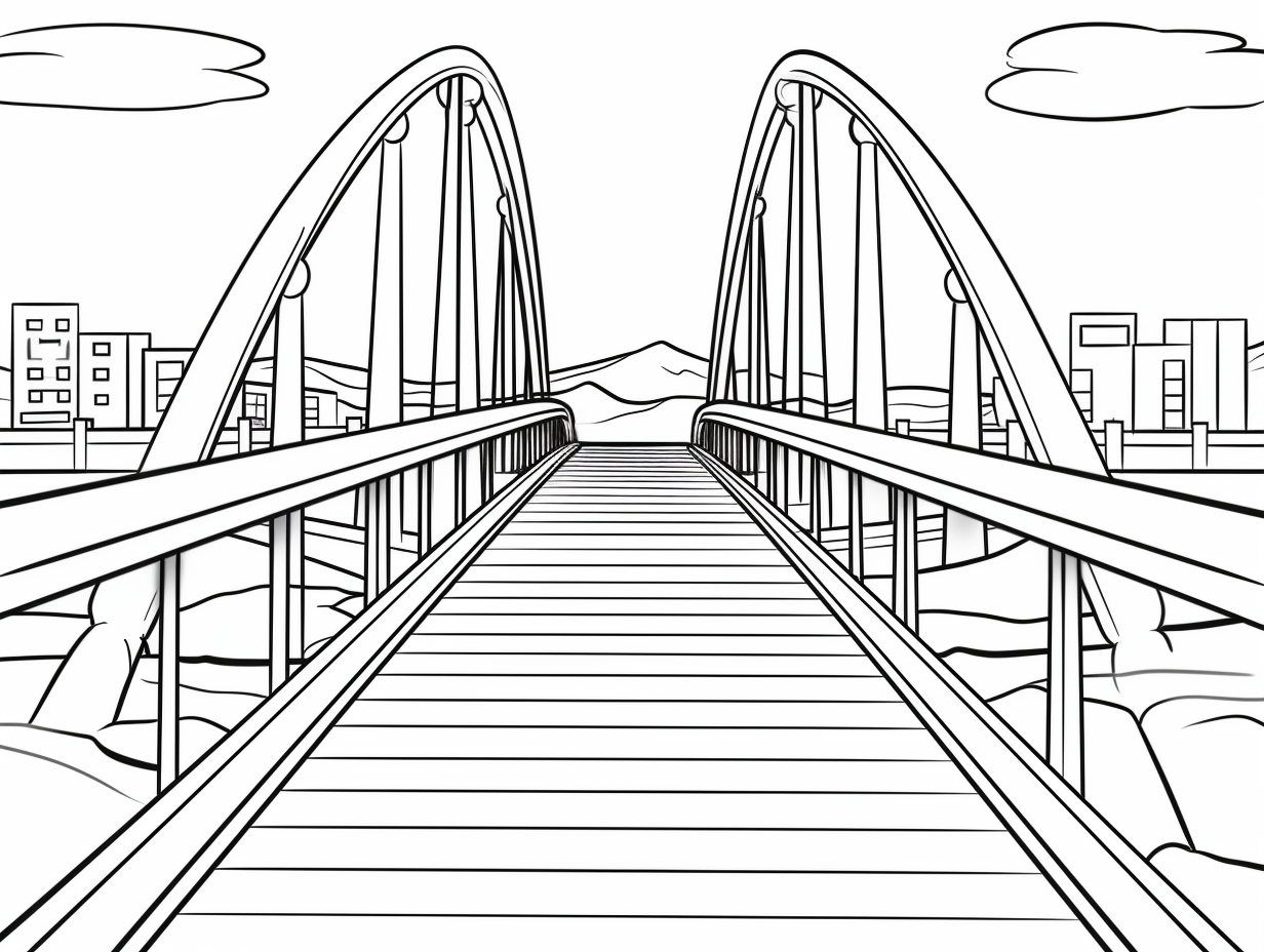 Bridge Coloring Page - Coloring Page