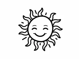 Bright Radiant Sun With A Smile