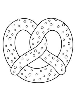 Free printable Classic New York Soft Pretzel coloring page