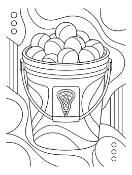 Free printable Bucket Of Lacrosse Balls coloring page