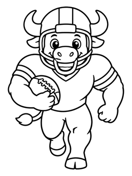 Free printable Buffalo Football Player Running coloring page