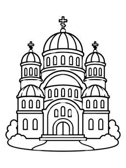 Free printable Alexander Nevsky Cathedral In Sofia coloring page