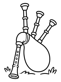 Free printable Traditional Bulgarian Folk Gaida Bagpipe coloring page