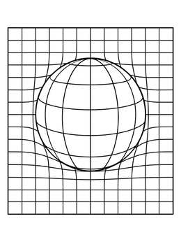 Free printable Bulging Sphere On Grid Sheet coloring page